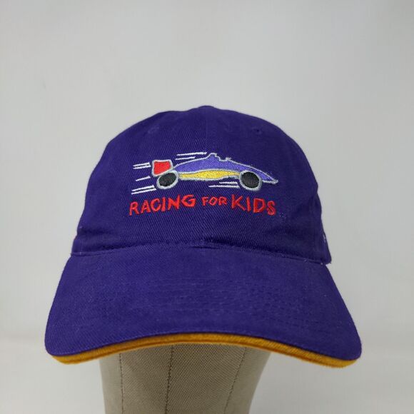 Racing for Kids Men's Strapback Hat Purple OSFA Embroidered Logo - Picture 2 of 10